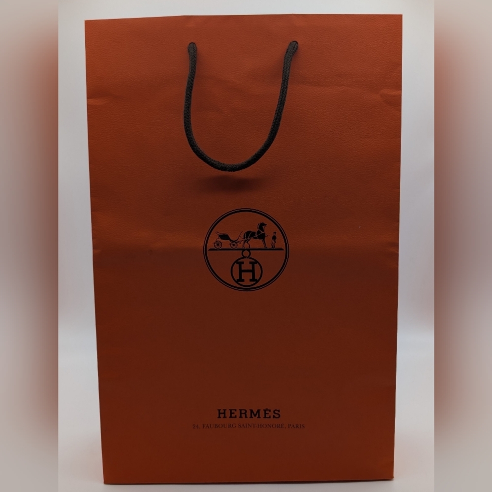 Hermes Orange Shopping Bag